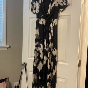 H&M Black and Cream Maxi Dress